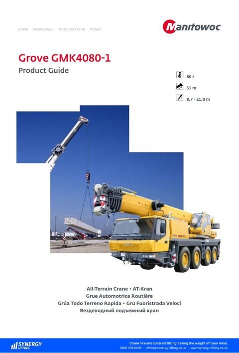 First page of the Grove GMK4080-1 specification sheet