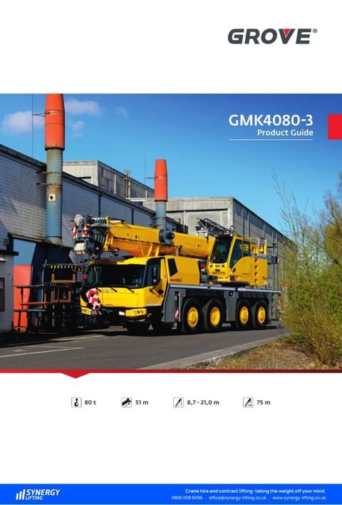 First page of the Grove GMK4080-3 specification sheet