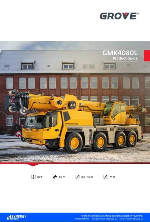 First page of the Grove GMK4080L specification sheet