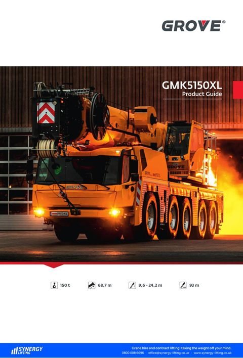 First page of the Grove GMK5150XL specification sheet