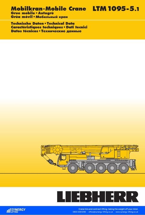 First page of the Liebherr LTM 1095-5.1 specification sheet