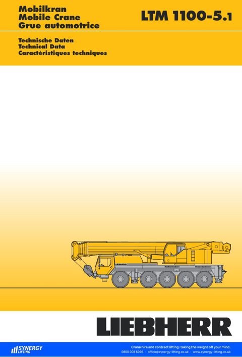 First page of the Liebherr LTM 1100-5.1 specification sheet