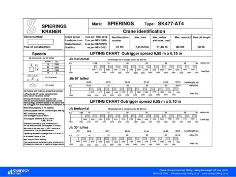 First page of the Spierings SK477-AT4 specification sheet