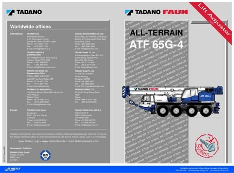 First page of the Tadano Faun ATF 65G-4 specification sheet