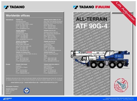 First page of the Tadano Faun ATF 90G-4 specification sheet