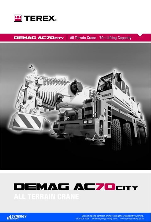 First page of the Terex Demag AC 70 City specification sheet