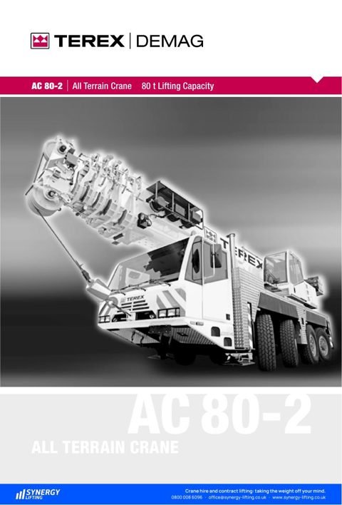 First page of the Terex Demag AC 80-2 specification sheet